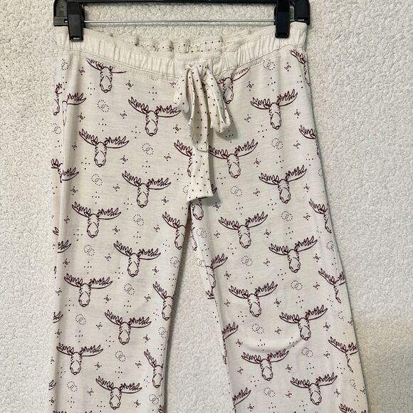 Abercrombie & Fitch Kids Size X- Large Cream Pjs‎ Moose Heads - Picture 2 of 10